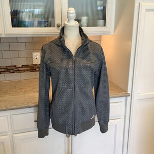 Burton Dryride Gray and White Hooded Ski Jacket Size Medium